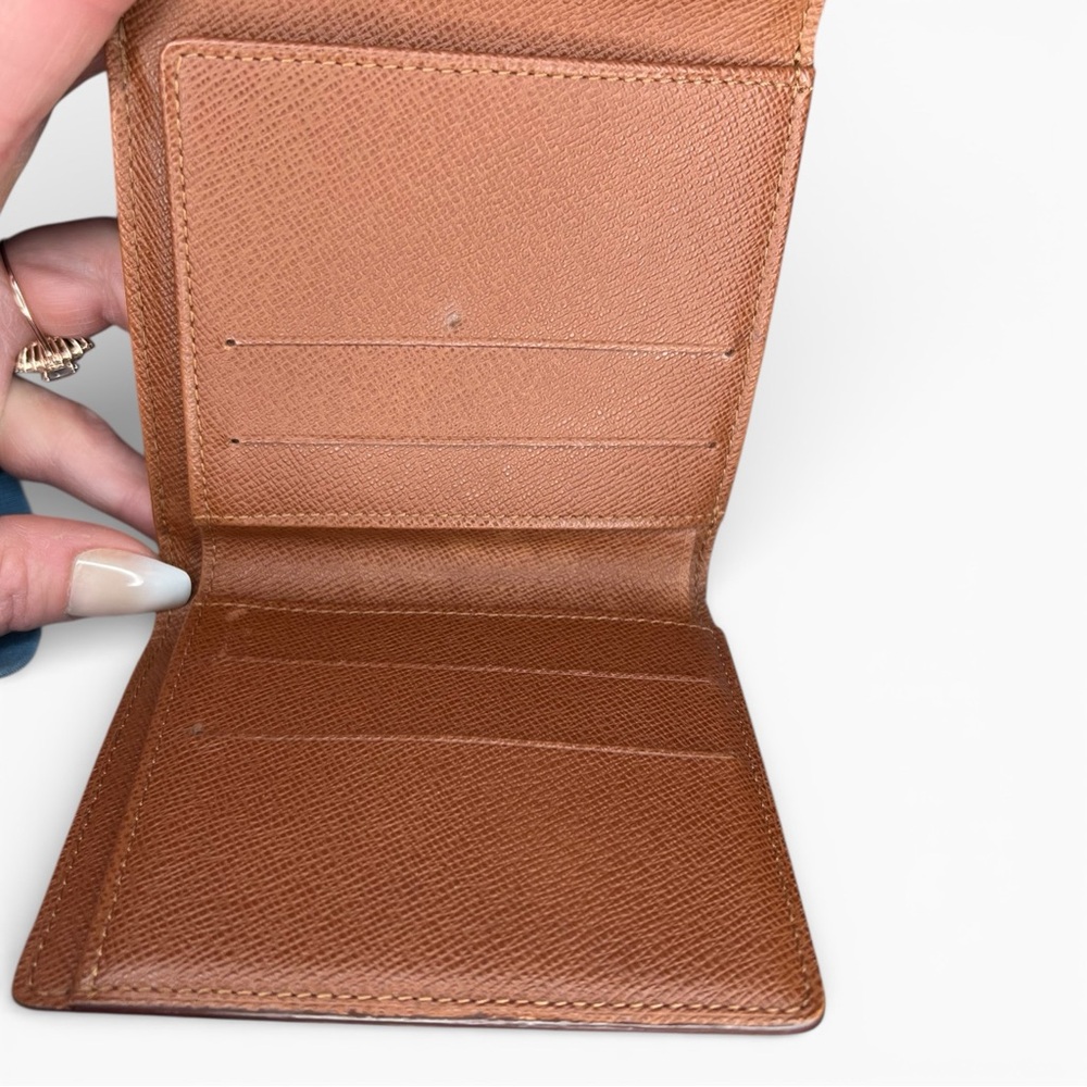 Authentic Louis Vuitton Monogram Elise double snap wallet LV compact card EUC - Picture 10 of 14